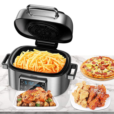 BBday 6.50 Quart 10 in 1 Combination Electric Air Fryer & Indoor Smokeless Grill