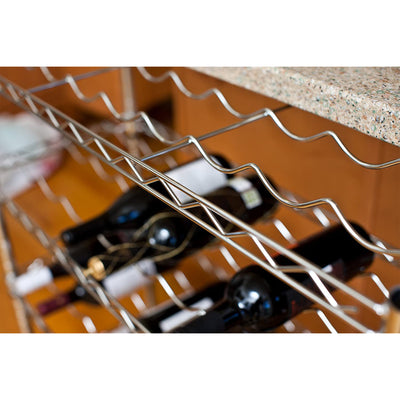 TRINITY EcoStorage 4 Shelf Adjustable Wire Shelving 36 Bottle Wine Rack, Chrome - VMInnovations