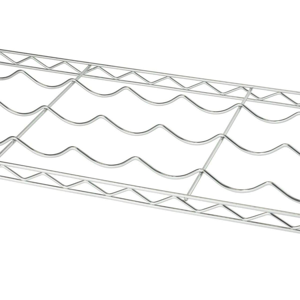 TRINITY EcoStorage 4 Shelf Adjustable Wire Shelving 36 Bottle Wine Rack, Chrome - VMInnovations