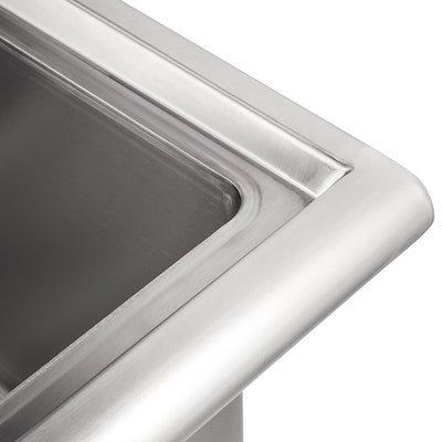 TRINITY Stainless Steel Free Standing Utility Sink with Installation Hardware