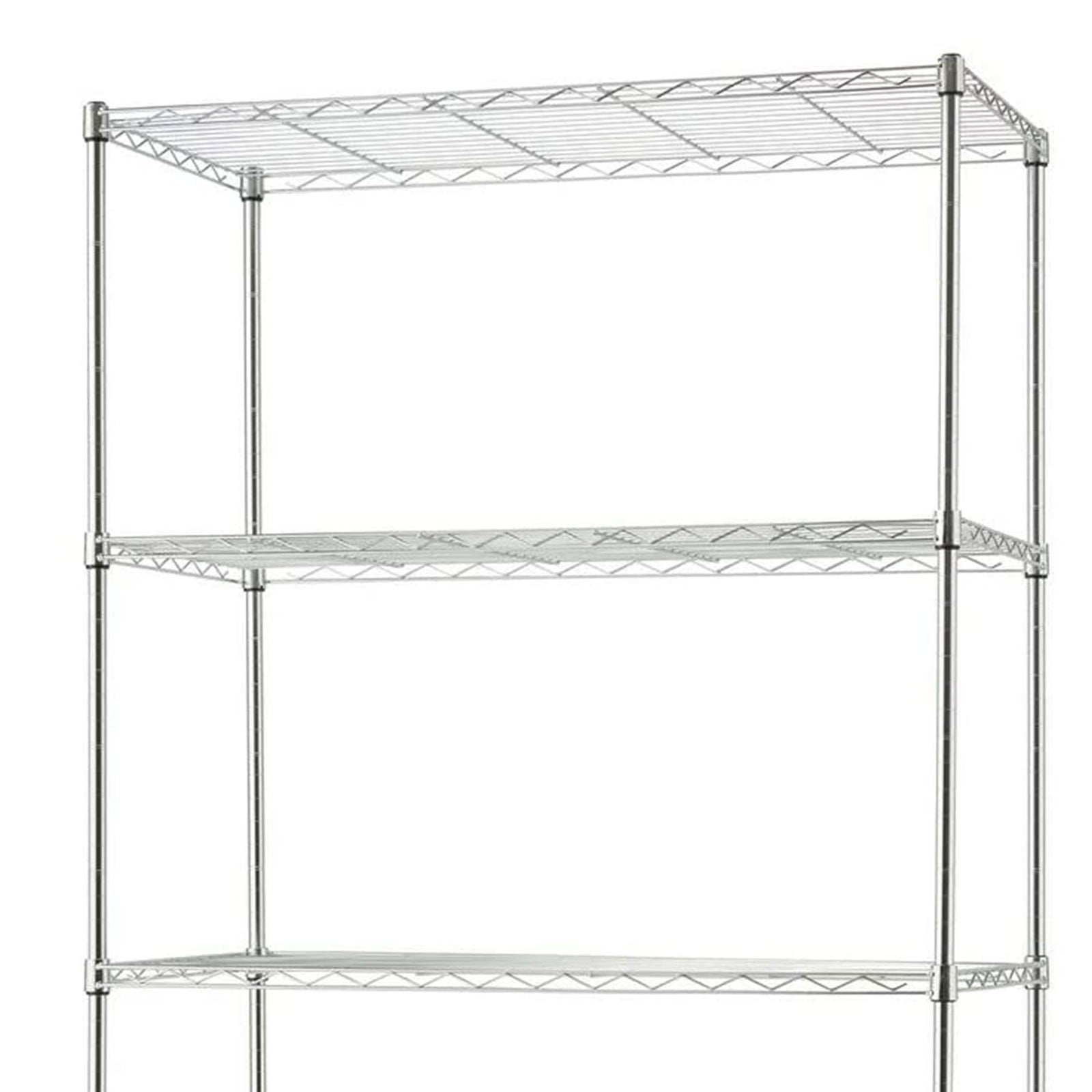 TRINITY BASICS EcoStorage 5 Tier Adjustable Wire Shelving with Wheels, Chrome - VMInnovations