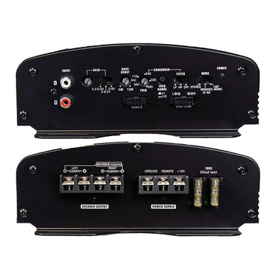 Audiopipe Class AB Amp, 6 Inch Stereo Speaker (2 Pack), and Soundstorm Wire Kit - VMInnovations