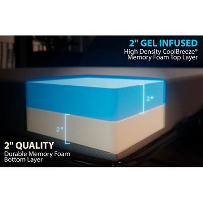 Dynasty Mattress 4 Inch Gel Memory Foam Mattress for Convertible Sofa (Open Box) - VMInnovations