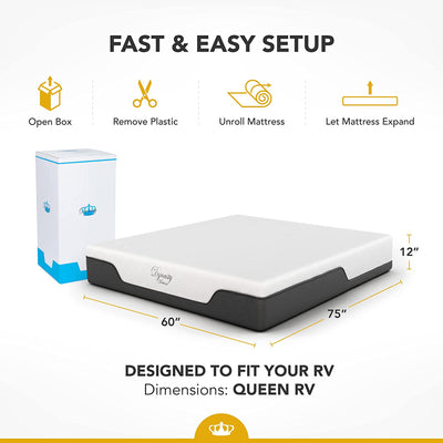 Dynasty Mattress 10 Inch CoolBreeze Gel Infused Memory Foam Mattress (Open Box) - VMInnovations