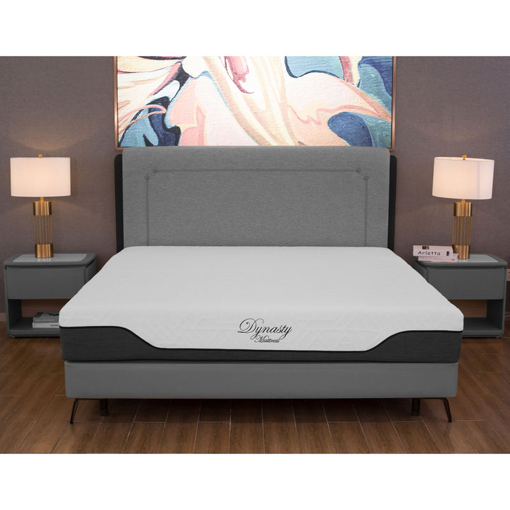 DynastyMattress CoolBreeze 12 Inch Essential Sleep Air Gel Infused Memory Foam Bed Medium Firm Queen Size