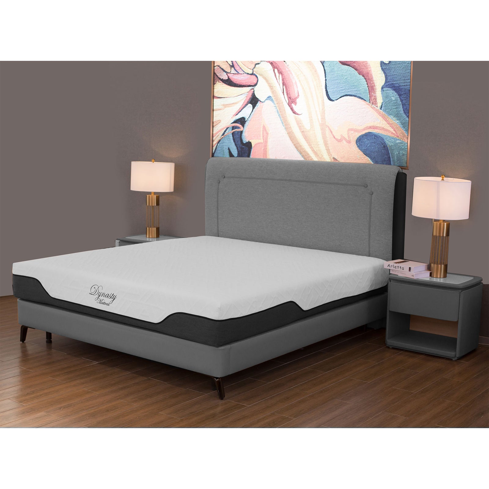 DynastyMattress CoolBreeze 12 Inch Essential Sleep Air Gel Infused Memory Foam Bed Medium Firm King Size - VMInnovations