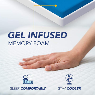Dynasty Mattress 10 Inch CoolBreeze Gel Memory Foam Short King RV Mattress Bed - VMInnovations
