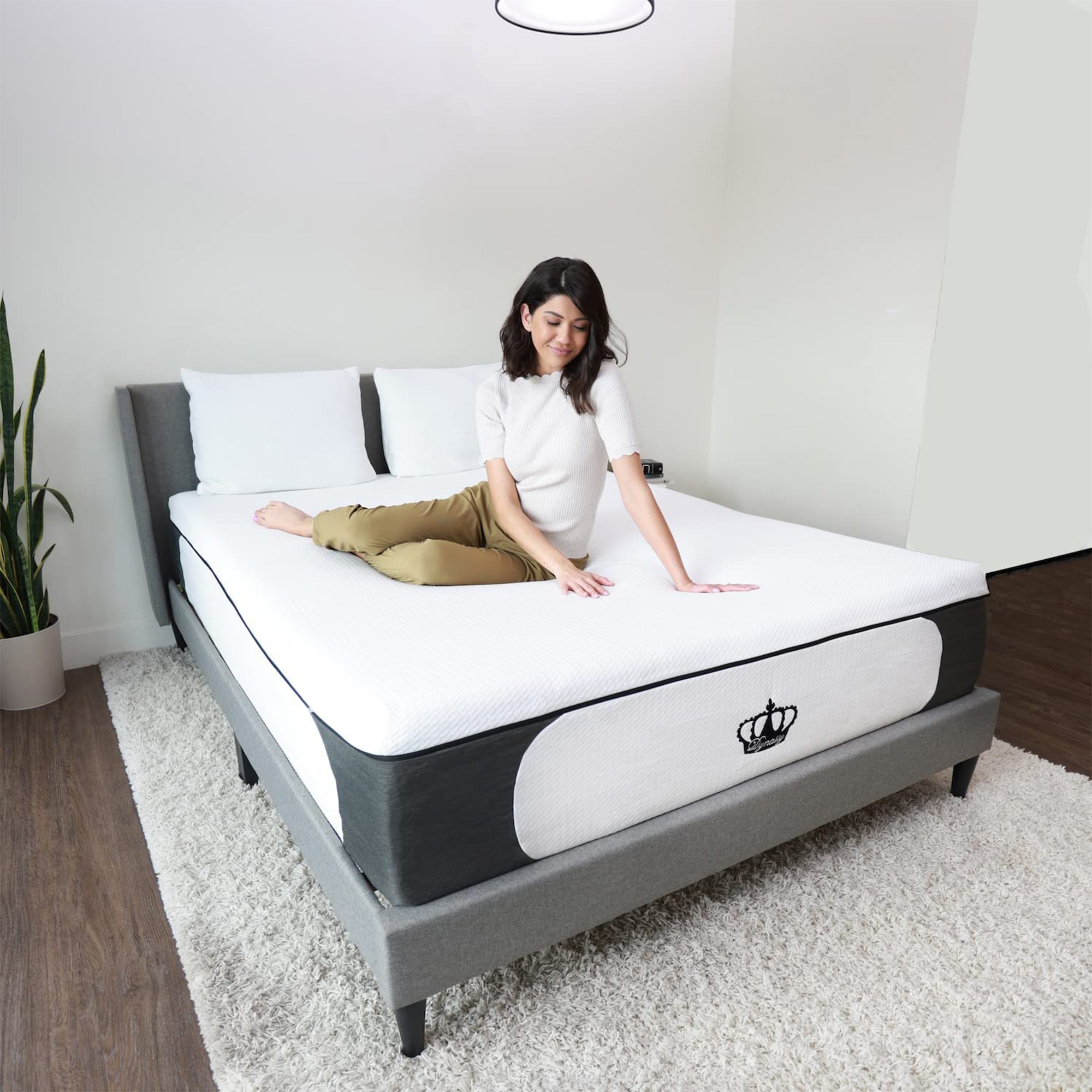 Dynasty Mattress 14.5 inch CoolBreeze Plush Gel Memory Foam Mattress (Open Box)