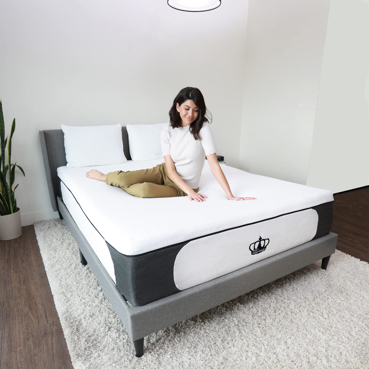 Dynasty Mattress 14.5 in Plush Gel Memory Foam Mattress, King Size (Open Box)