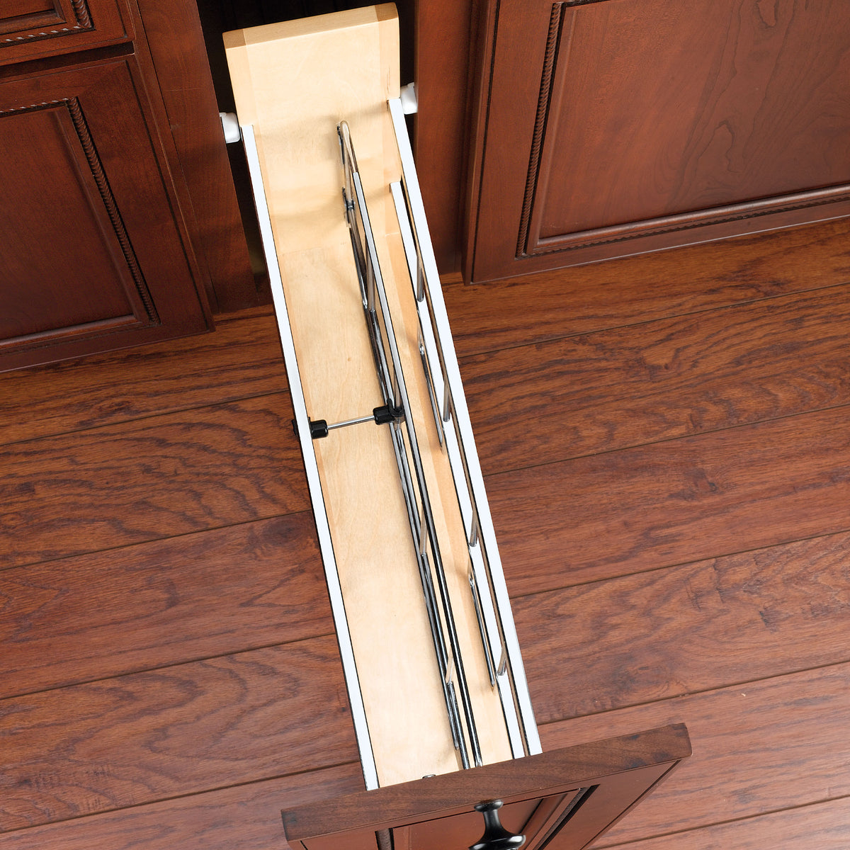 Rev-A-Shelf 447-BC-5C Pull Out Kitchen Cabinet Organizer with Pan & Tray Divider