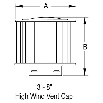 DuraVent 4GVVTH 4 Inch Type B Gas Vent High Wind Cap with DuraLock System Seal