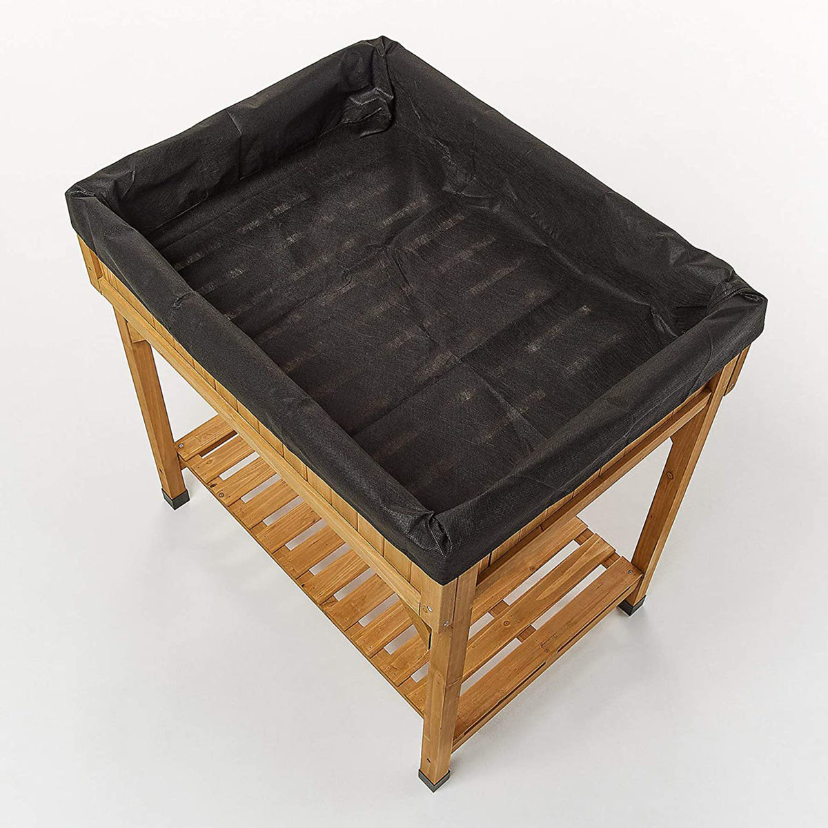VegTrug Custom Wooden Raised Herb Garden Bed Planter with Herb Liners, Natural - VMInnovations