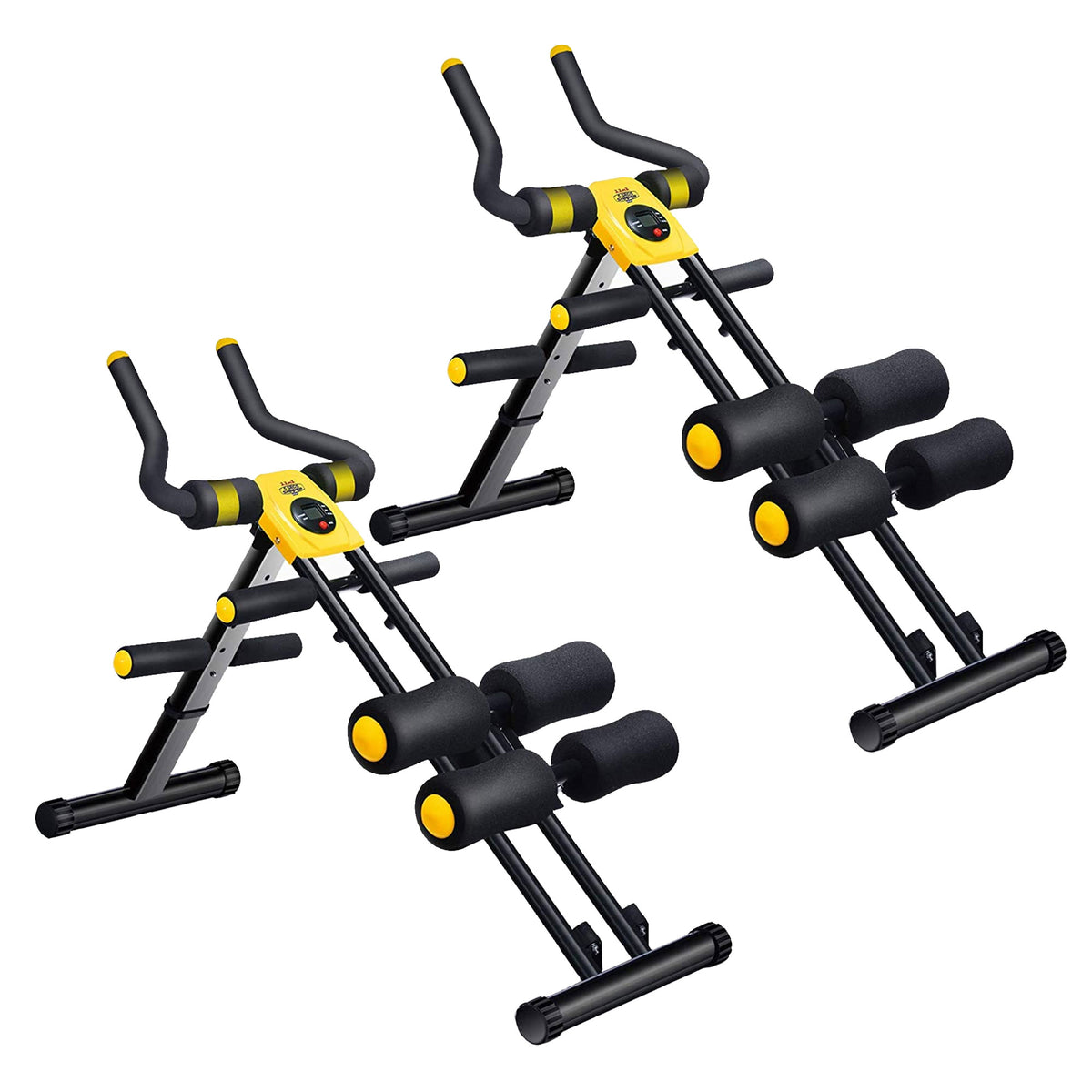 MBB Adjustable Multifunction Abdominal Home Gym Workout Chair, Black (2 Pack)