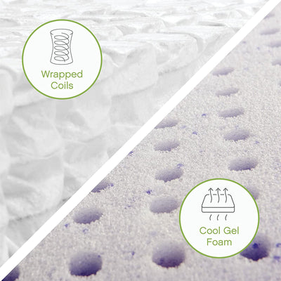 Classic Brands Celadon Hybrid Gel Memory Foam and Innerspring Mattress, Queen
