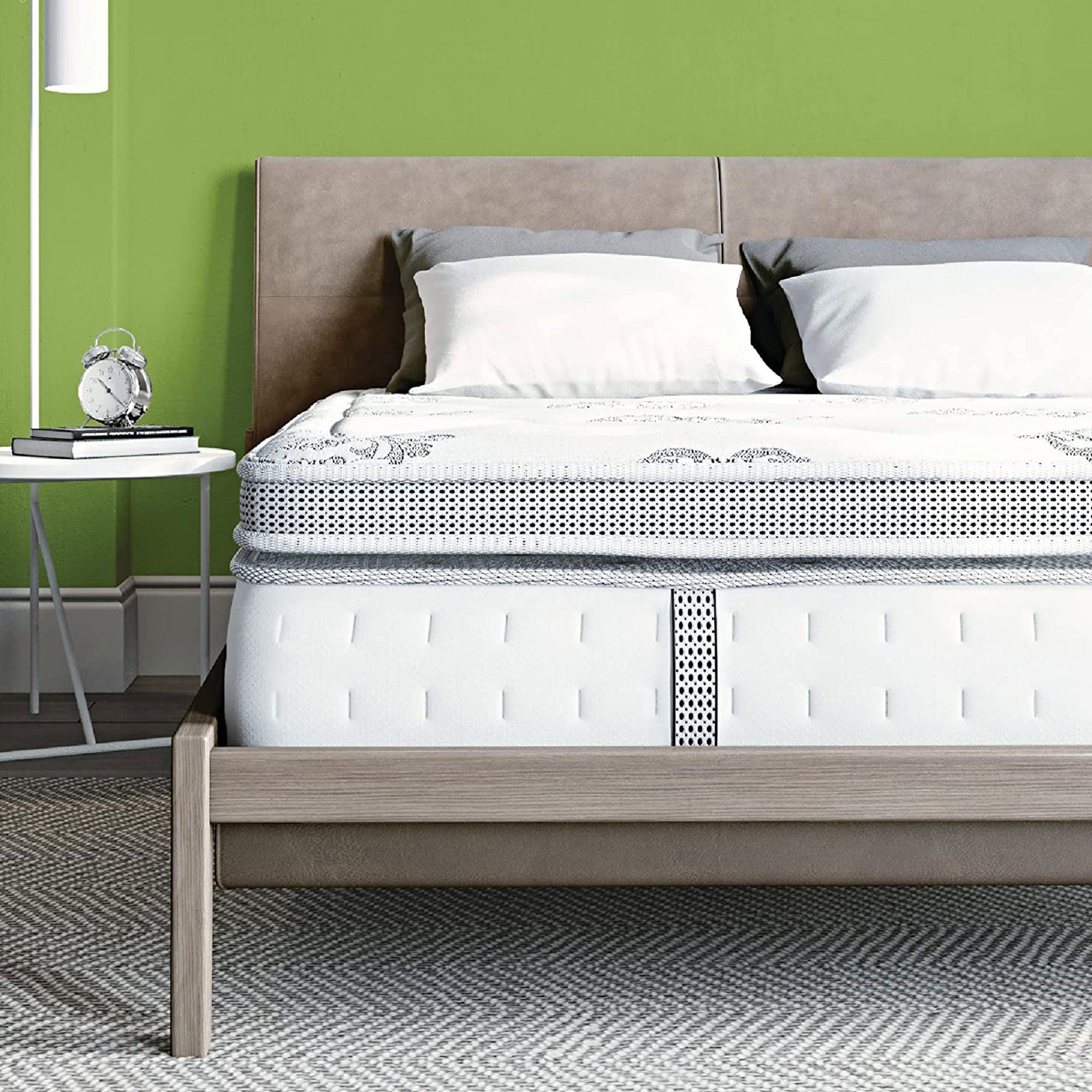 Classic Brands 14 Inch Tall Gramercy Gel Memory Foam Innerspring Mattress, Queen