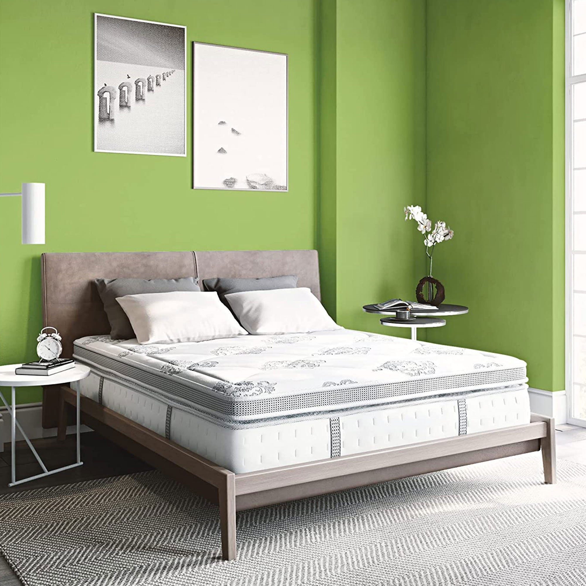 Classic Brands 14 Inch Tall Gramercy Gel Memory Foam Innerspring Mattress, Queen