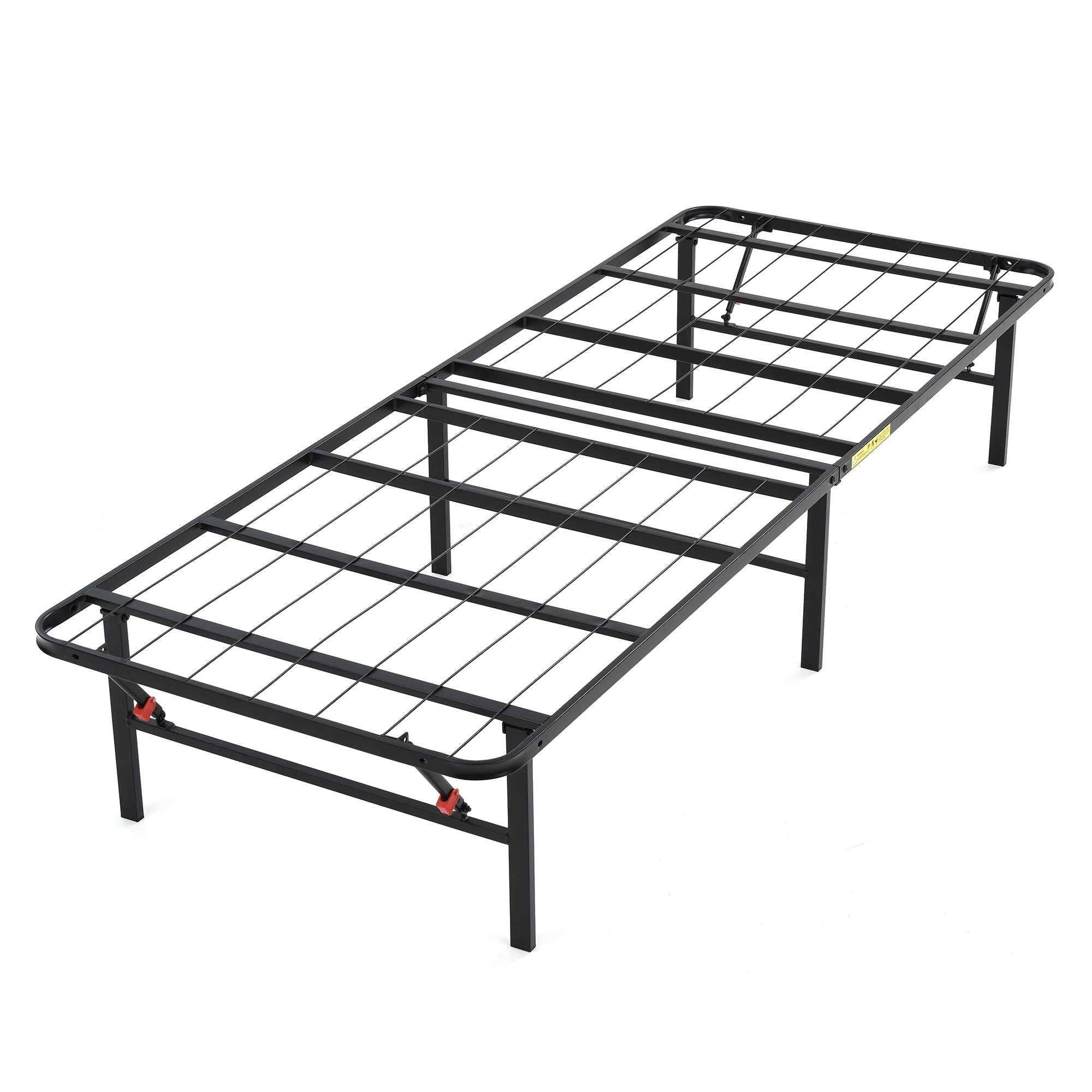 Hercules Folding Metal Bed Frame, 14 Inch Platform Mattress Foundation, Twin - VMInnovations