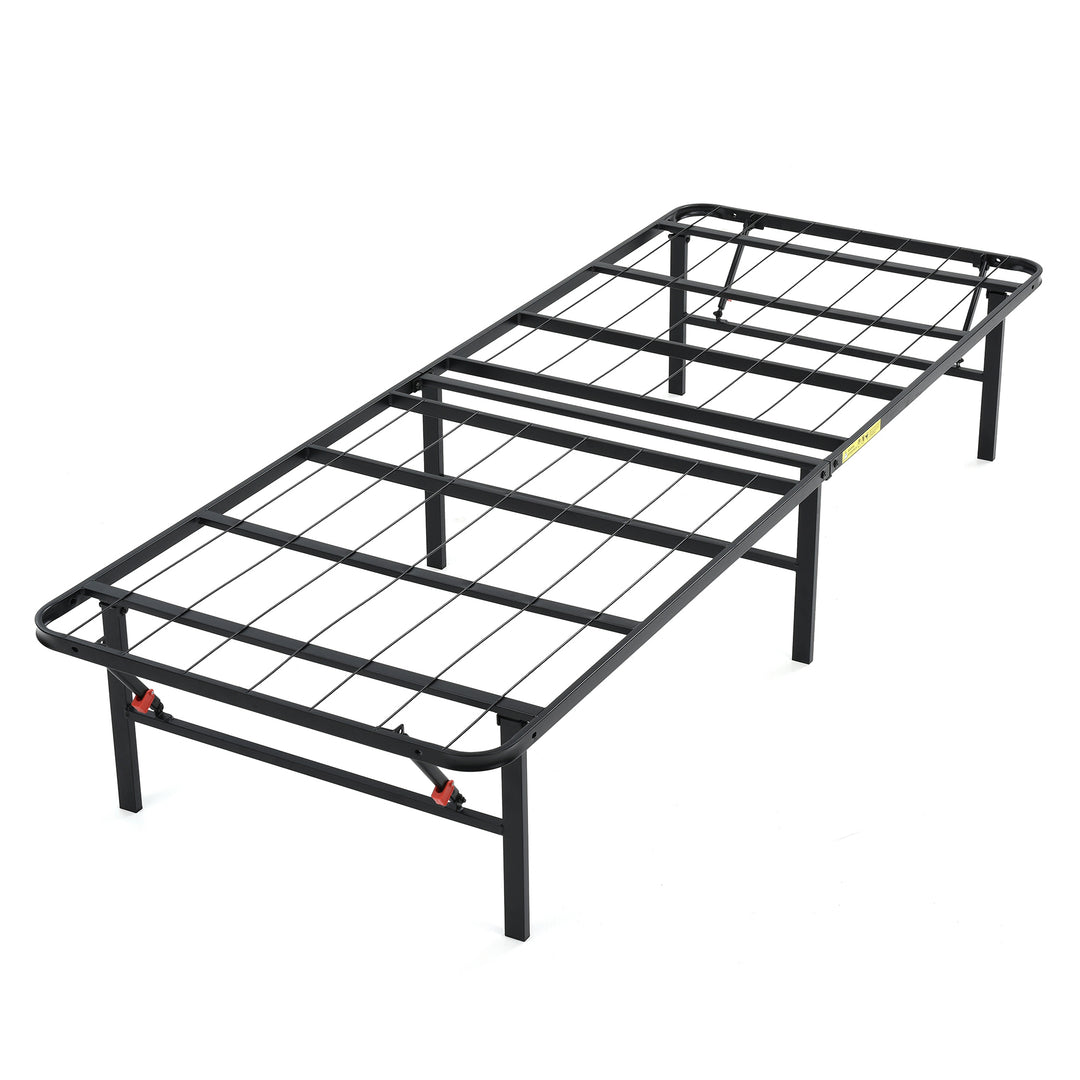 Hercules Folding Metal Bed Frame, 14" Platform Mattress Foundation, Twin (Used)