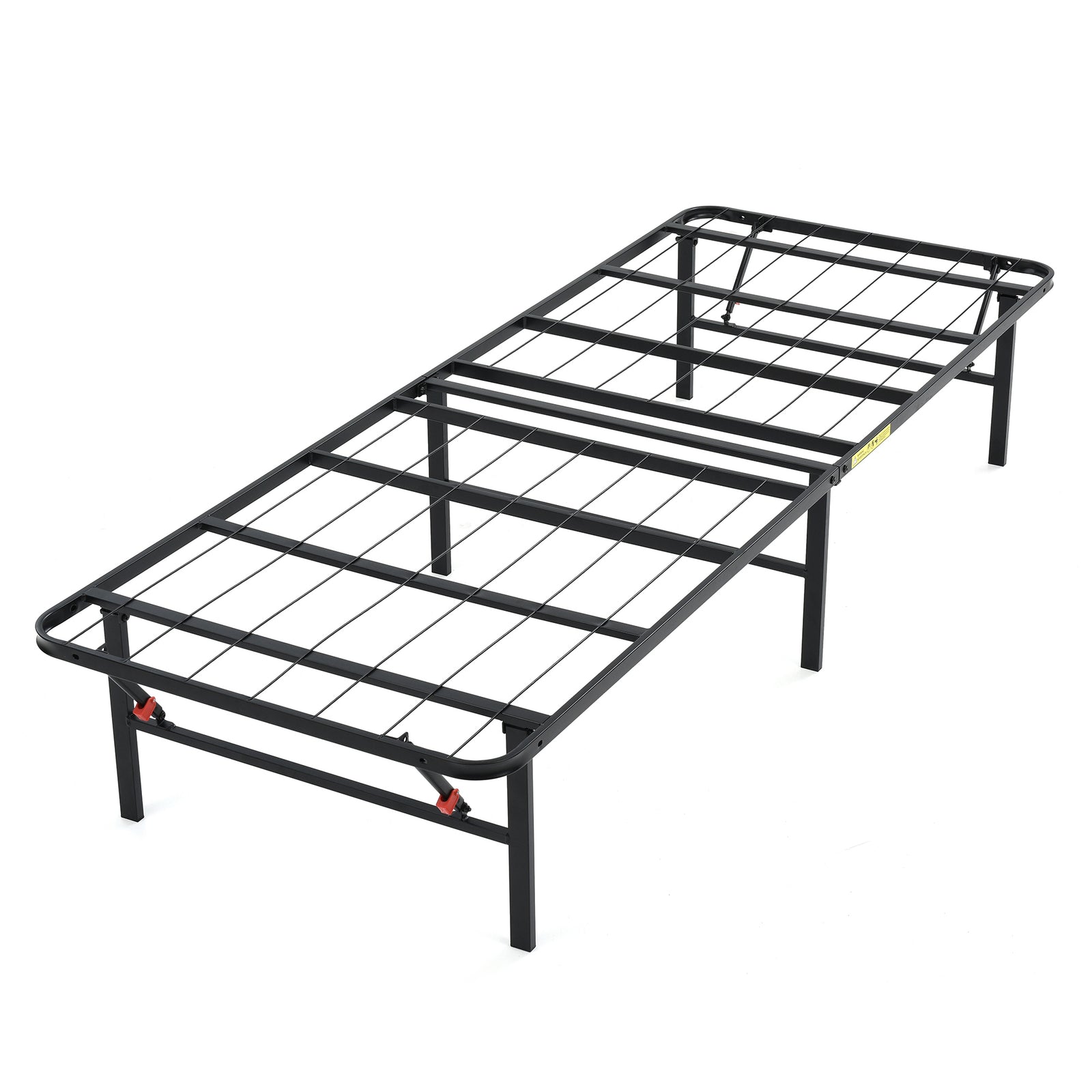 Hercules Folding Metal Bed Frame, 14" Platform Mattress Foundation, Twin (Used) - VMInnovations