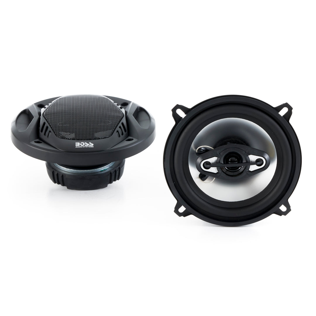 BOSS 5.25" 300W 4 Way Car Audio Coaxial Speakers Stereo Black 4 Ohm (6 Pack)