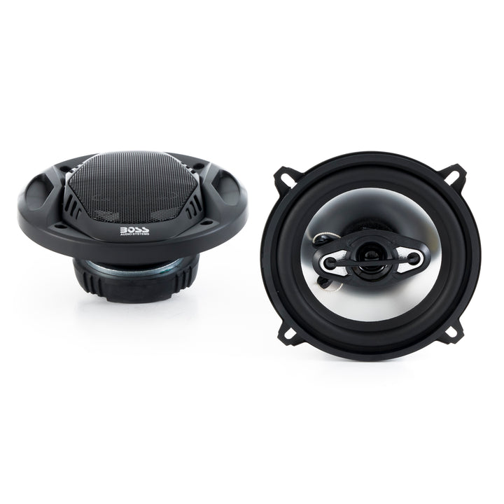 BOSS 5.25" 300W 4 Way Car Audio Coaxial Speakers Stereo Black 4 Ohm (6 Pack)