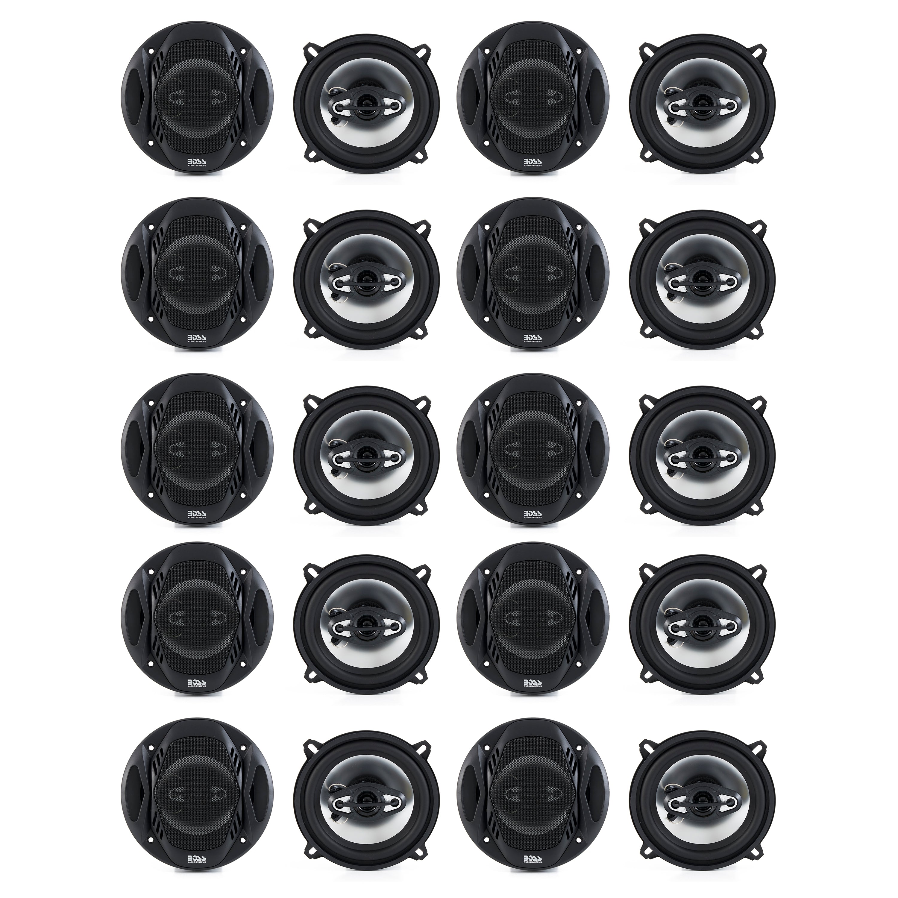 BOSS NX524 5.25" 300W 4-Way Car Audio Coaxial Speakers Stereo 4 Ohm (10 Pack)