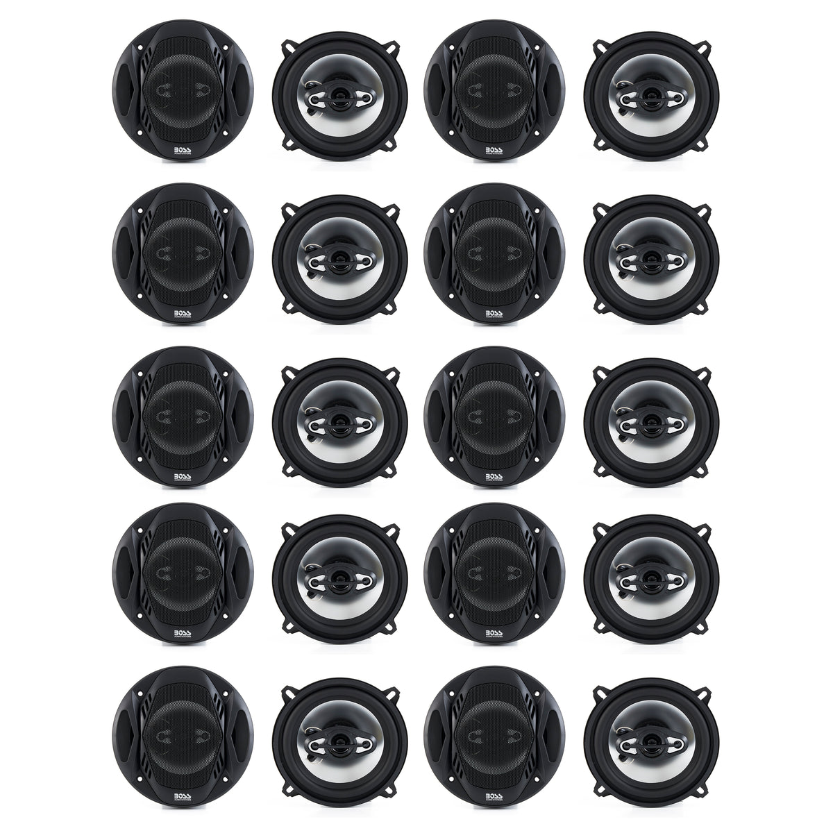 BOSS NX524 5.25" 300W 4-Way Car Audio Coaxial Speakers Stereo 4 Ohm (10 Pack)