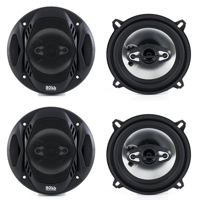 BOSS NX524 5.25" 600W 4-Way Car Audio Coaxial Speakers Stereo Black 4 Ohm