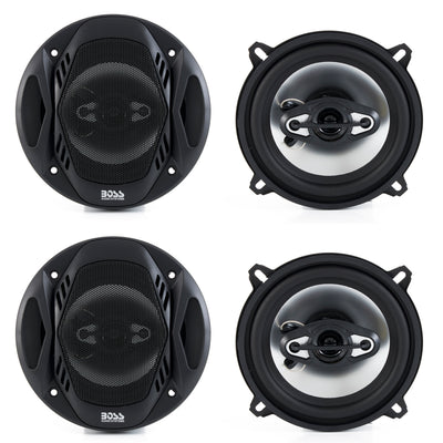 BOSS NX524 5.25" 600W 4-Way Car Audio Coaxial Speakers Stereo Black 4 Ohm