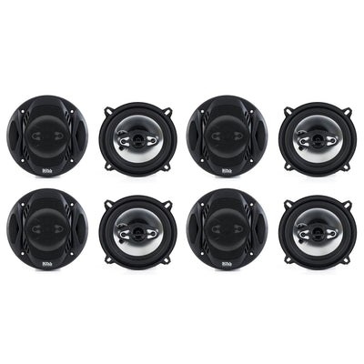BOSS NX524 5.25" 300W 4-Way Car Coaxial Speakers Stereo Black 4 Ohm (4 Pack)