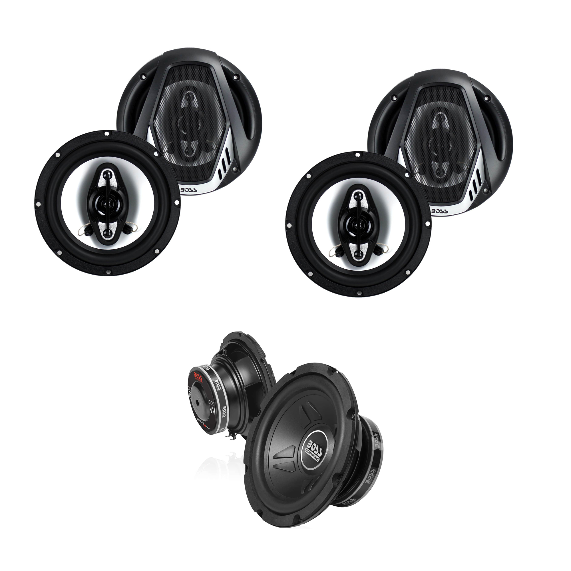 Boss Audio Systems 600-Watt 8-Inch Subwoofer & 6.5 In Coaxial Speakers (2 Pair)