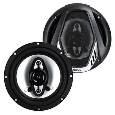 Boss 4 x 6" 4 Way 250W Full Range Speakers and 6.5" 400W Coaxial Speakers (Pair)