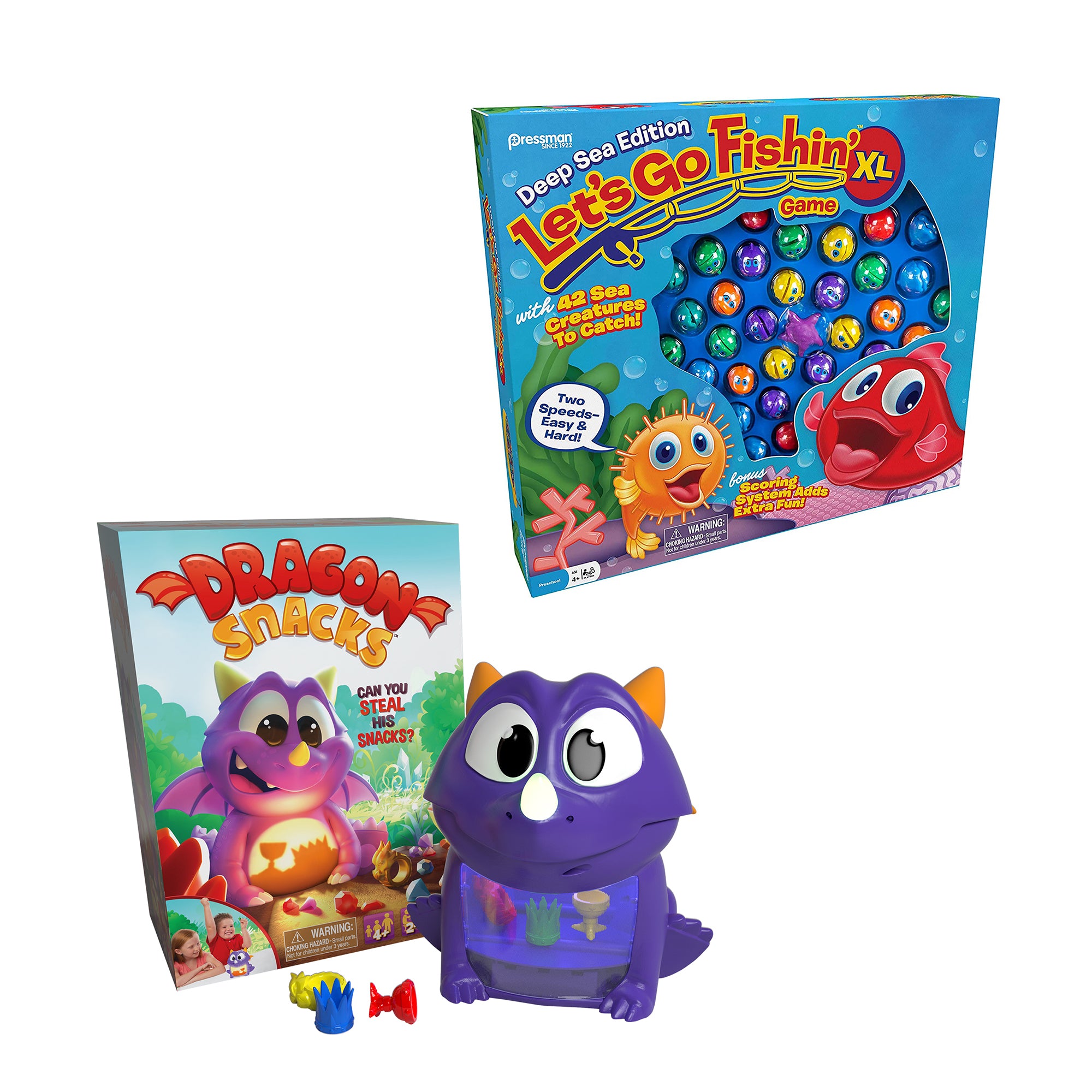 Pressman Let's Go Fishin' XL Deep Sea Edition with Goliath Dragon Snacks Game
