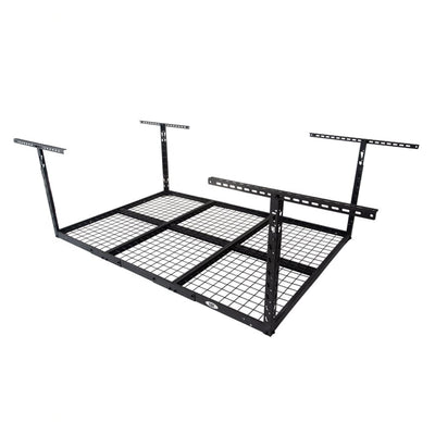 Steel Adjustable Garage Ceiling Storage Rack System, Black (Open Box) - VMInnovations