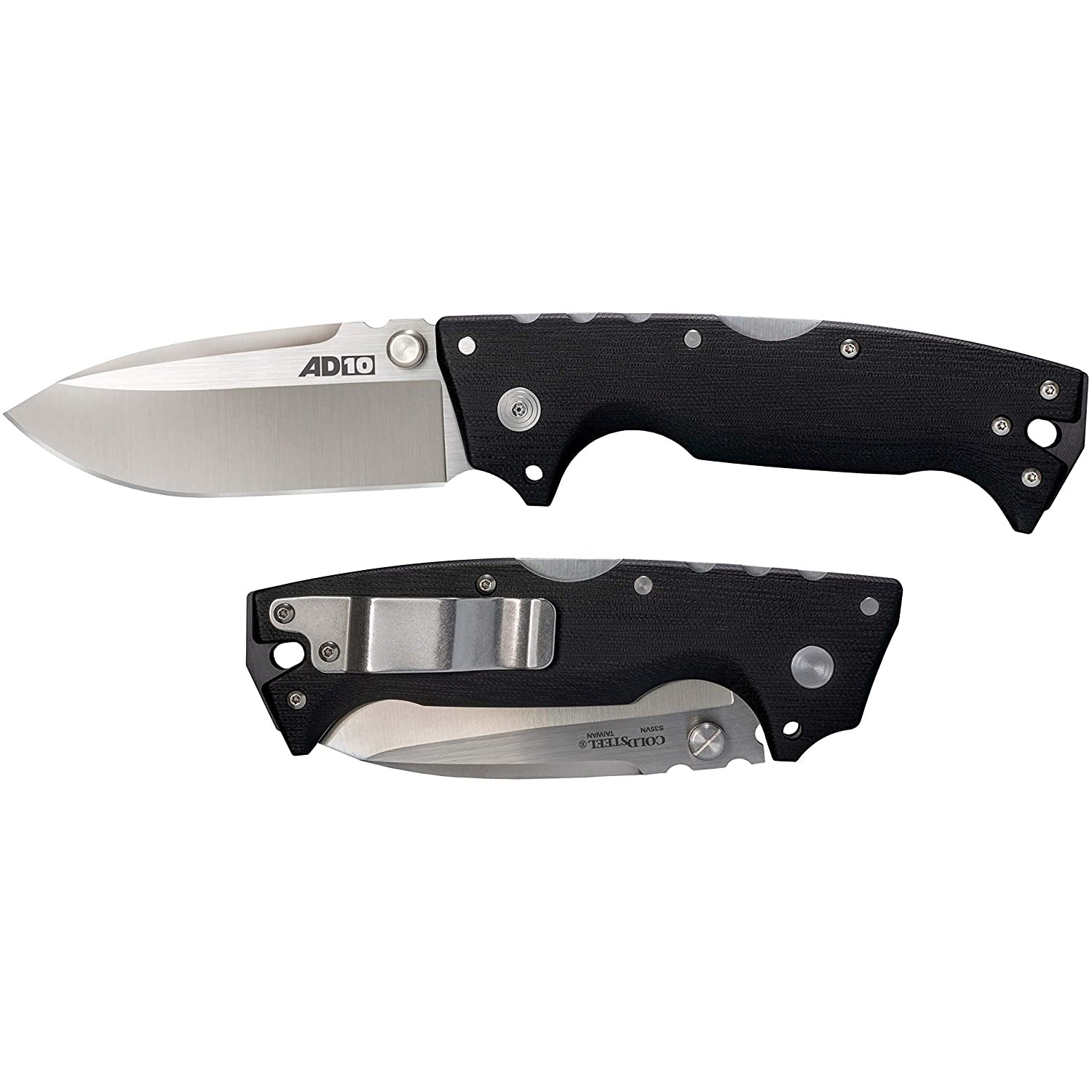 Cold Steel 28DD AD-10 Tactical Folding Locking Drop Point Blade Pocket Knife - VMInnovations