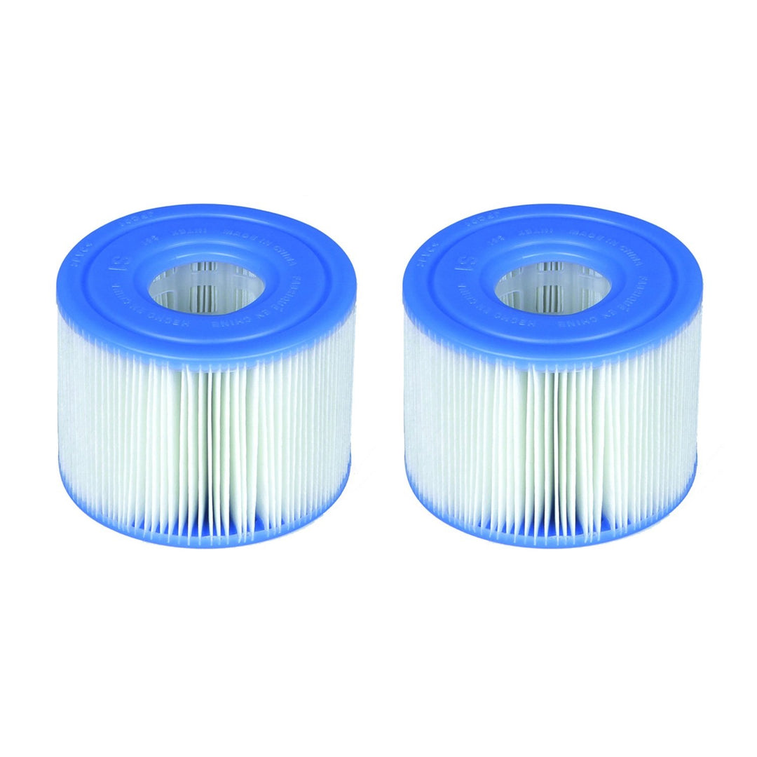 Intex Spa Seat (2 pack) and Cup Holder/Tray & Type A Filter Cartridges (3 Pack)