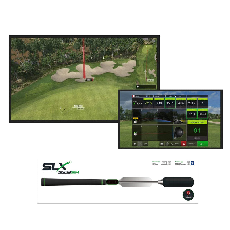 SwingLogic SLX MicroSim Indoor Golf Simulator with E6 Connect (Used)