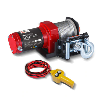 RUGCEL 2000Lb 1 HP Electric Winch w/Wire Rope, Switch, Winch Stopper (For Parts)