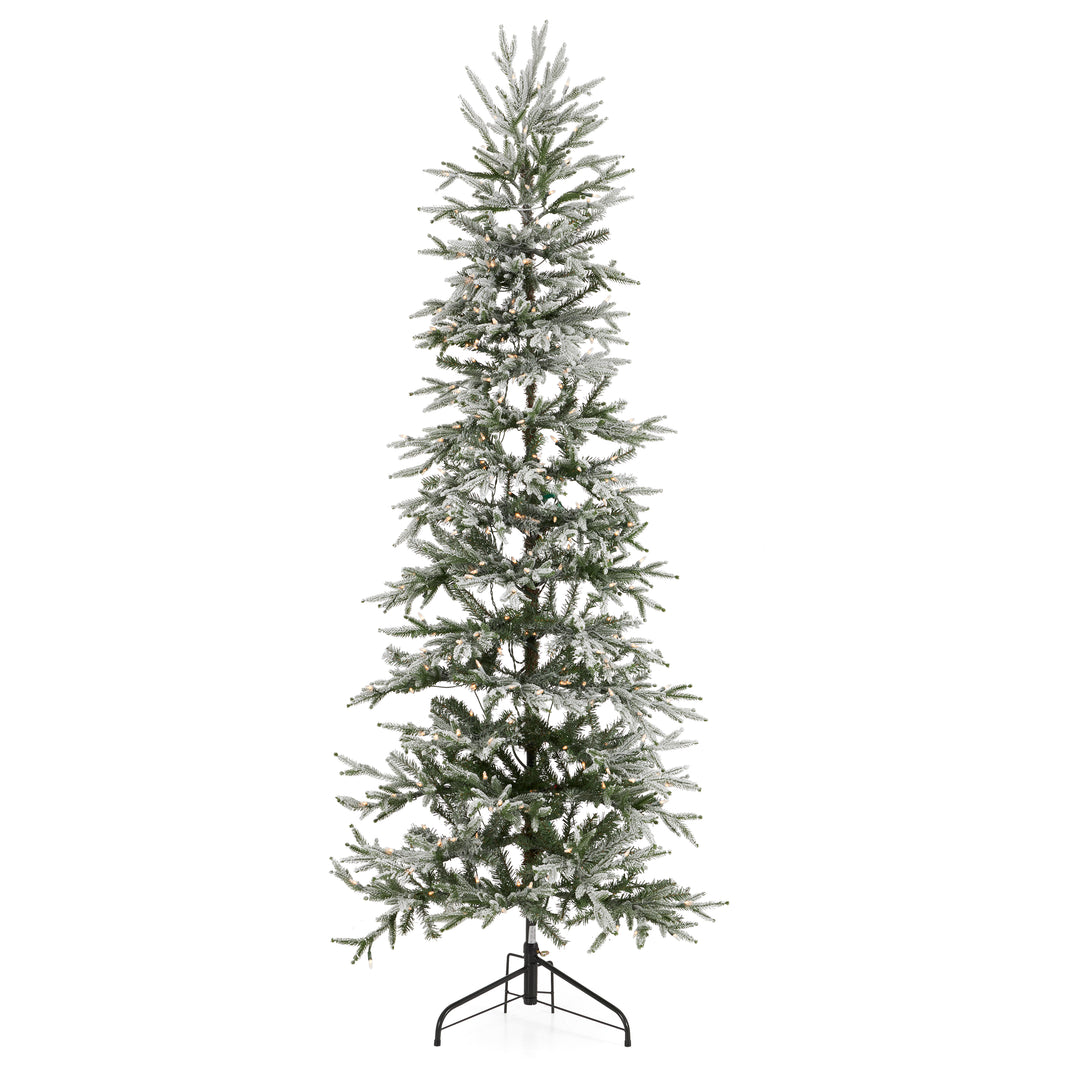 Snowy Montgomery 7 Ft Prelit Flocked Corner Christmas Tree (Used) - VMInnovations