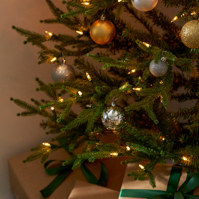 7 Ft Prelit Corner Christmas Tree Clear Lights (Open Box)
