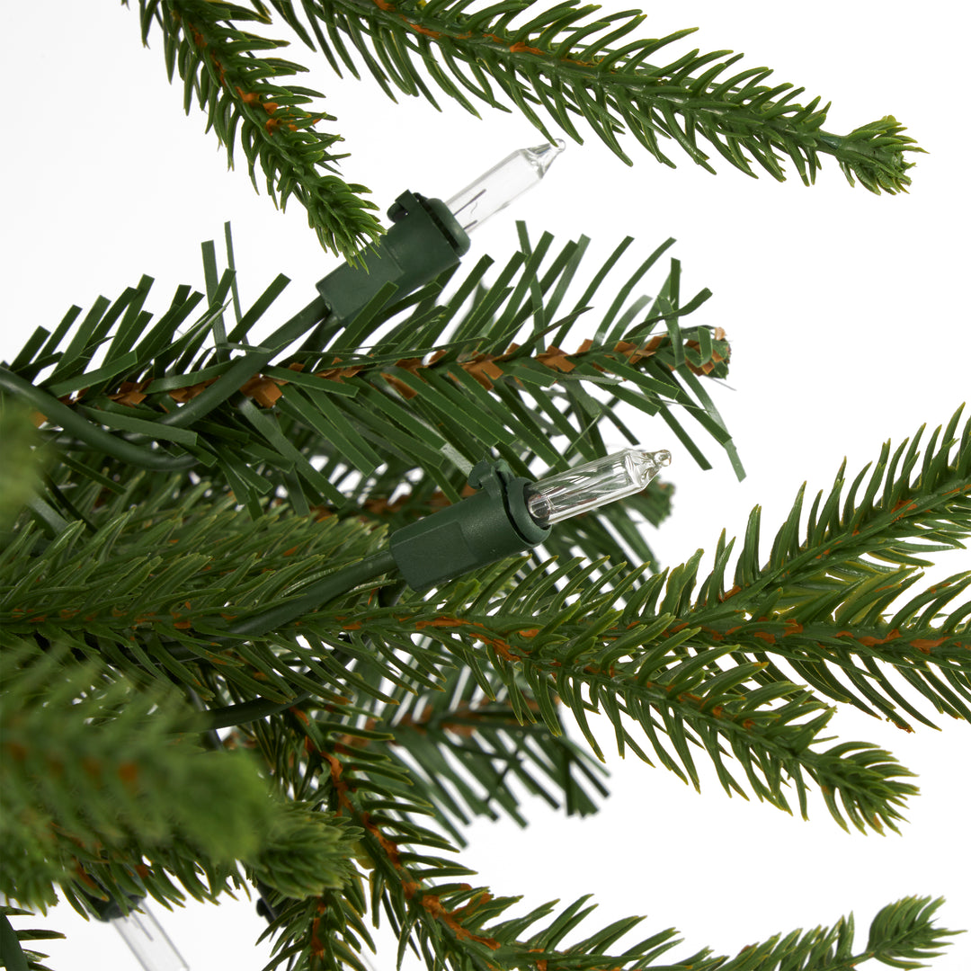 7 Ft Prelit Corner Christmas Tree Clear Lights (Open Box) - VMInnovations