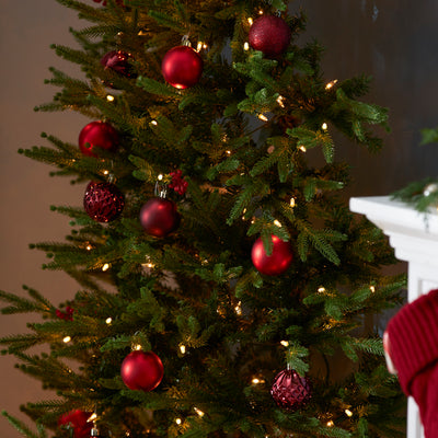 National Tree Company Montgomery 7Ft Prelit Half Tree Clear Lights (Used) - VMInnovations