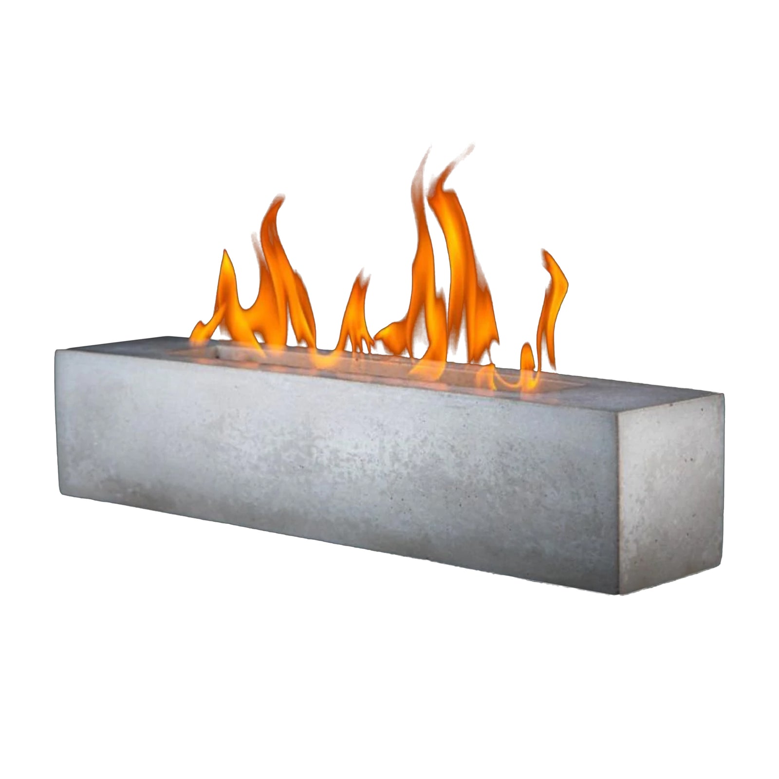 Colsen 18 Inch Rectangular Indoor Outdoor Concrete Tabletop Fire Pit (Used) - VMInnovations