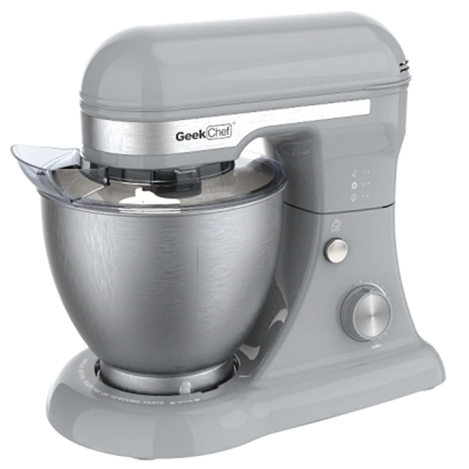 4.8 Qt Stainless Steel Bowl 12 Speed Baking Stand Mixer, Gray (Open Box) - VMInnovations