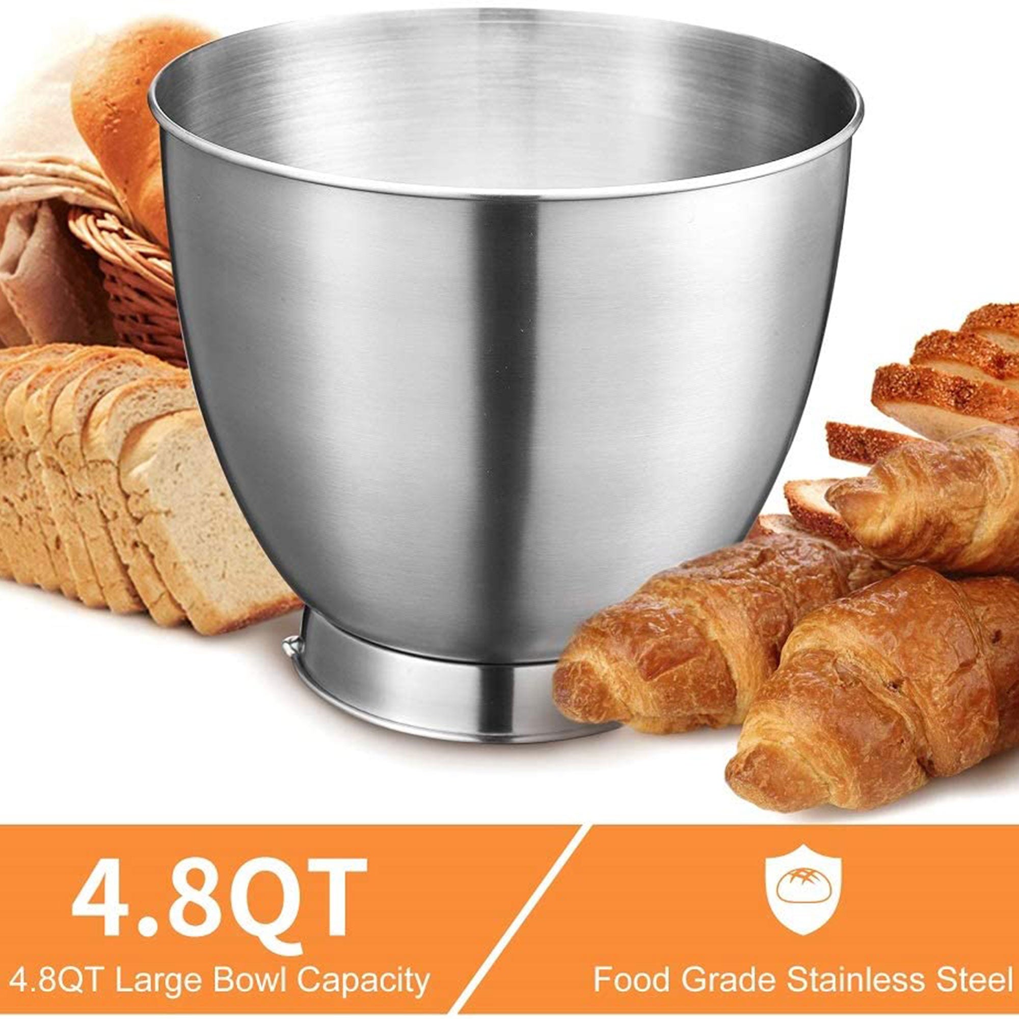Geek Chef 4.8 Qt Stainless Steel Bowl 12 Speed Baking Stand Mixer, Gray (Used) - VMInnovations