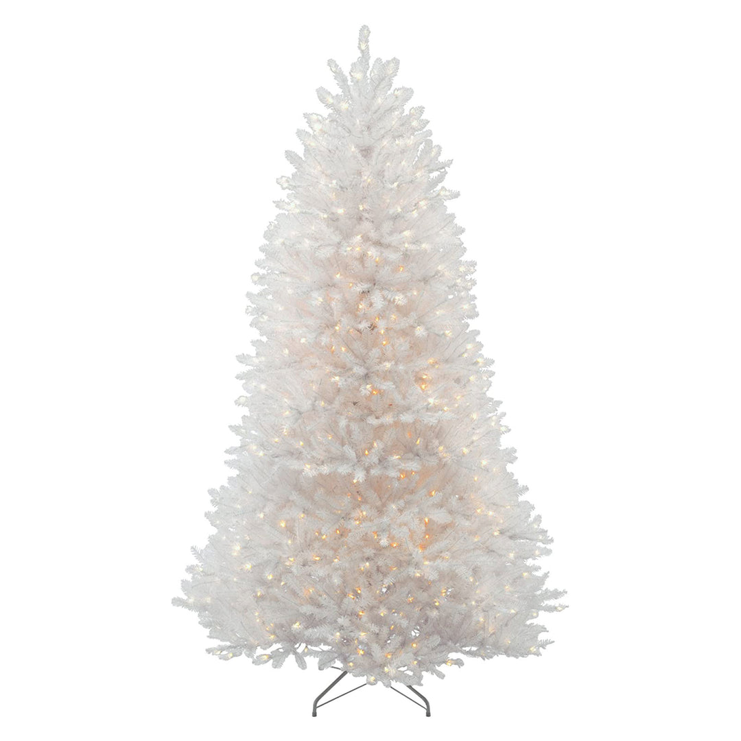 National Tree Company 9Ft Dunhill Fir Prelit Christmas Tree w/Stand, White(Used) - VMInnovations