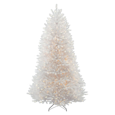 National Tree Company 9Ft Dunhill Fir Prelit Christmas Tree w/Stand, White(Used)