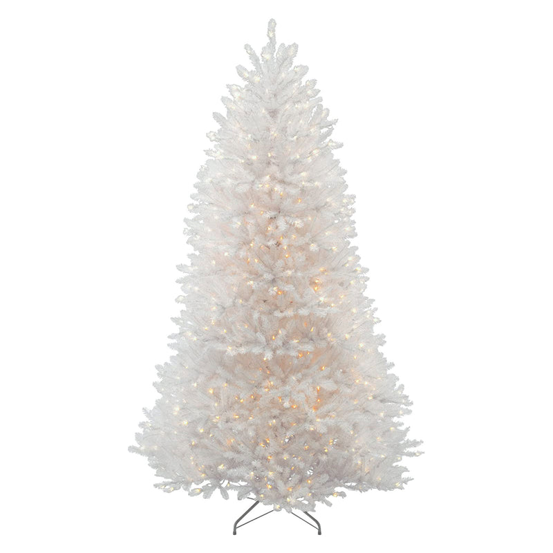 National Tree Company 9Ft Dunhill Fir Prelit Christmas Tree w/Stand, White(Used)