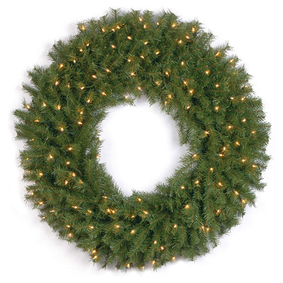 National Tree Company 36 Inch Norwood Fir Wreath with Clear Lights (Open Box) - VMInnovations