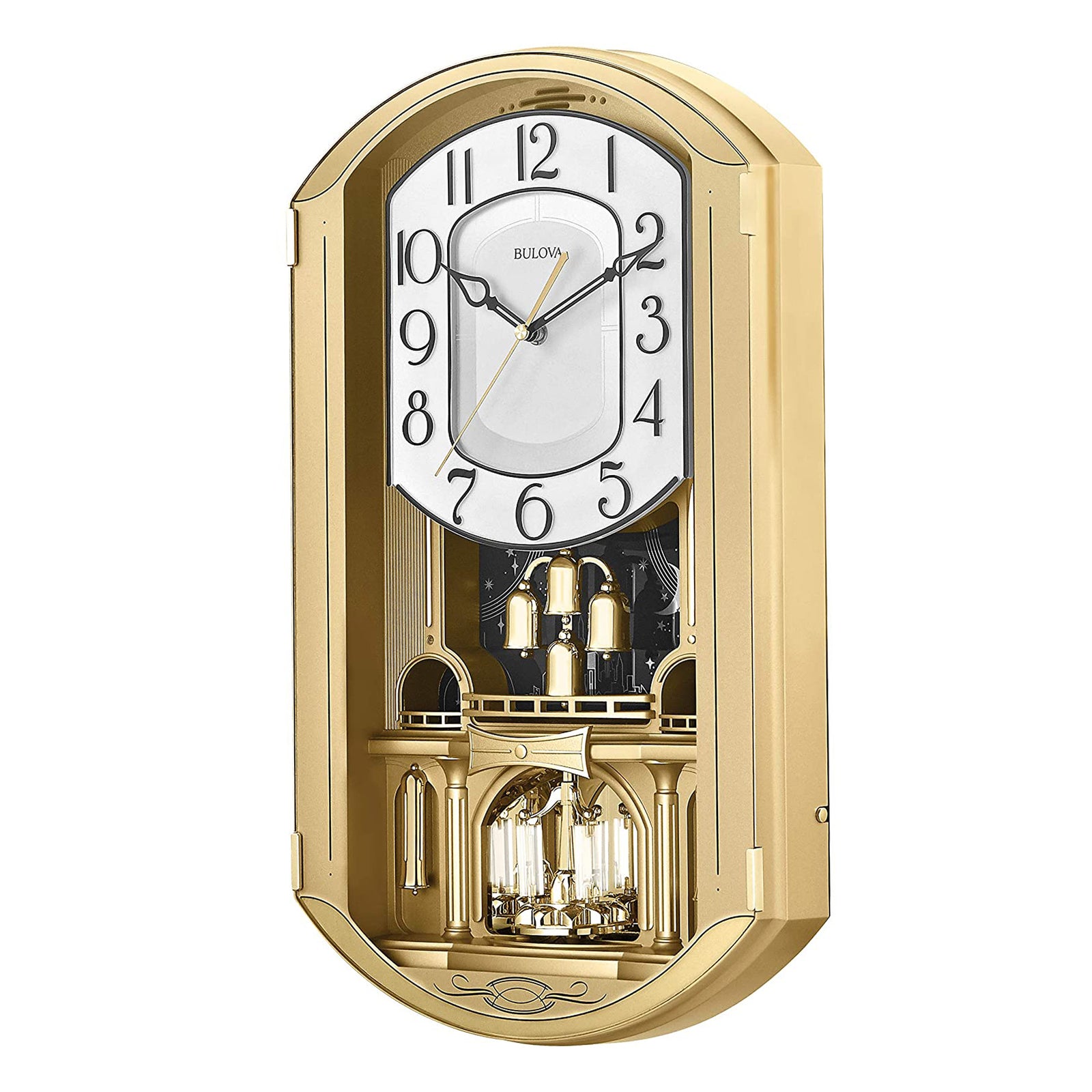 Bulova Golden Music Chime Wall Clock w/12 Melodies & K-9 Crystal(For Parts) - VMInnovations